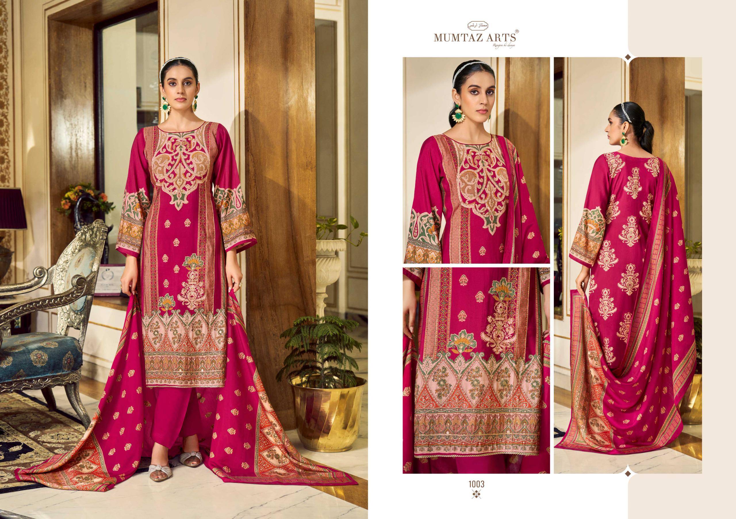MEHR-E-GUL by MUMTAZ ARTS 1001 TO 1004 SERIES Pakistani Stylish PURE MODAL COLLECTION At Wholesale Price